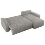 Narożnik ARGOS L - uniwersalny - jasnoszary, sztruks