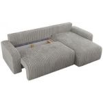 Narożnik ARGOS L - uniwersalny - jasnoszary, sztruks