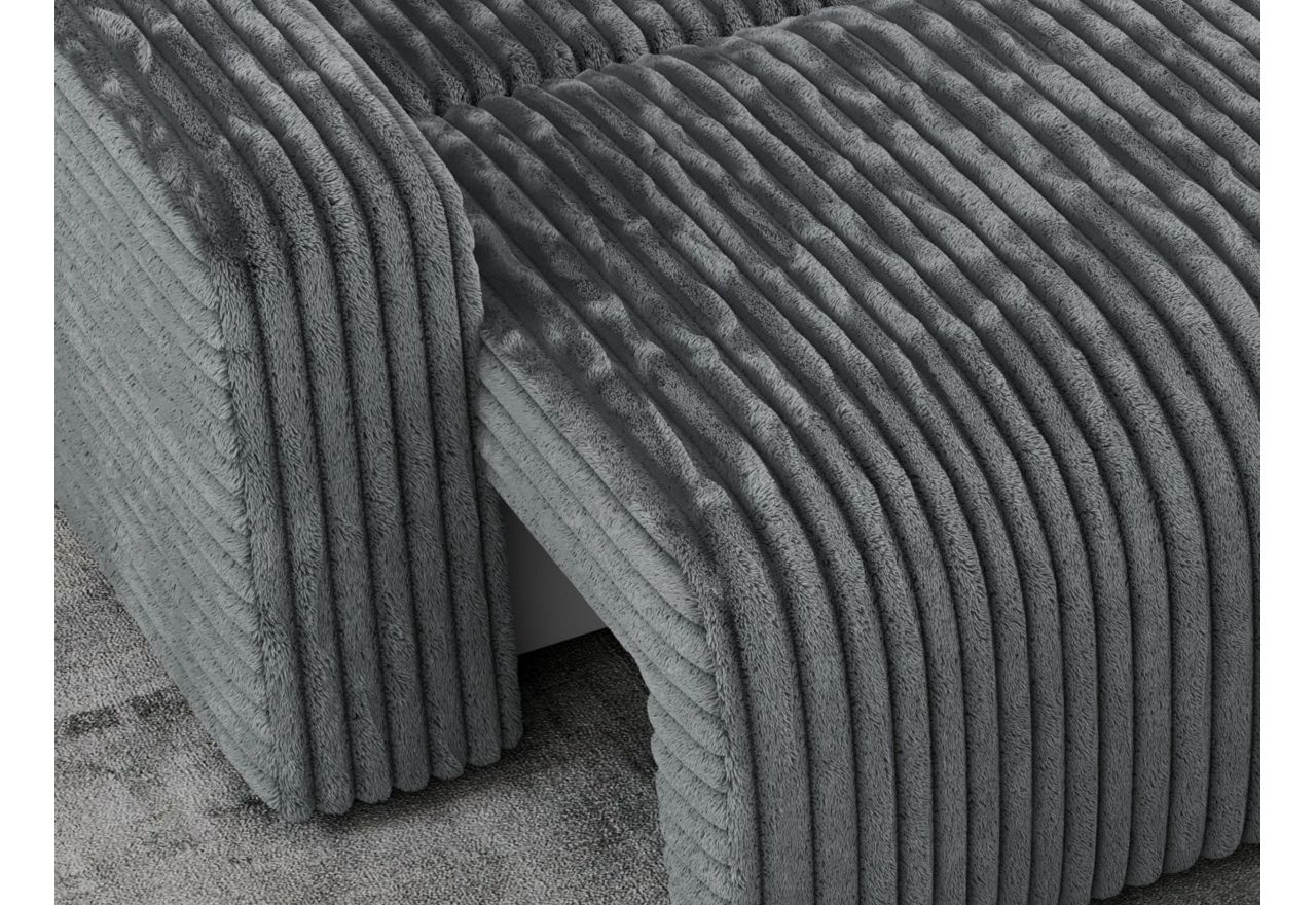 Narożnik ARGOS L - uniwersalny - szary, sztruks