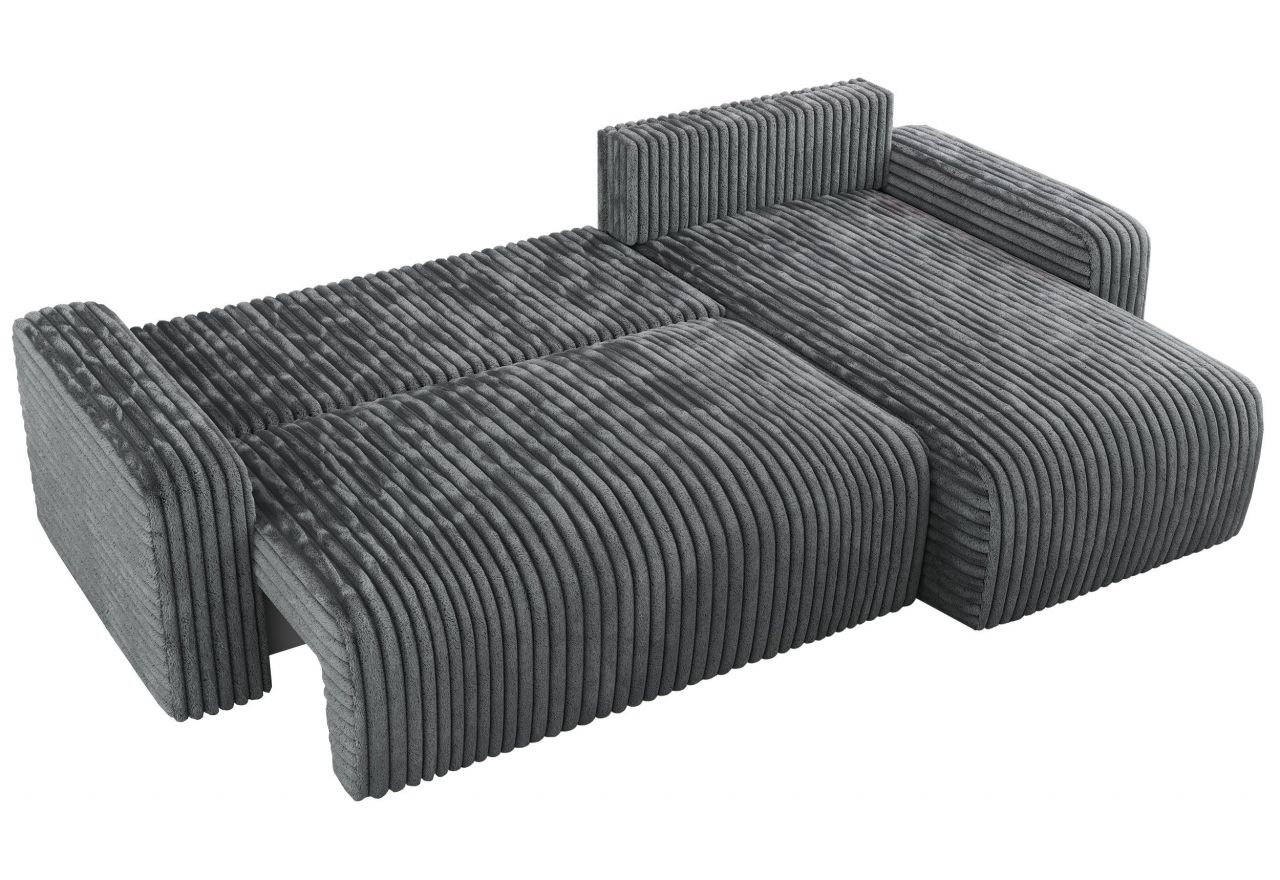 Narożnik ARGOS L - uniwersalny - szary, sztruks