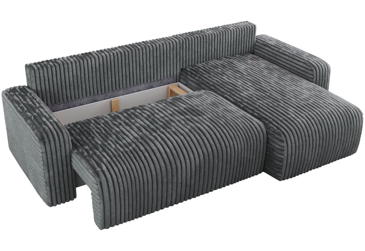 Narożnik ARGOS L - uniwersalny - szary, sztruks