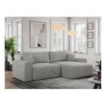 Narożnik NELSON L - uniwersalny - jasnoszary, struktura