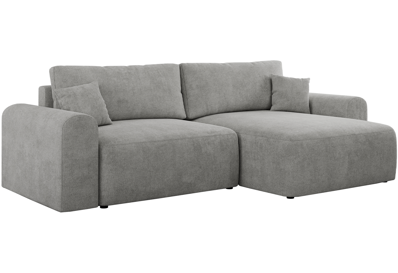 Narożnik NELSON L - uniwersalny - jasnoszary, struktura