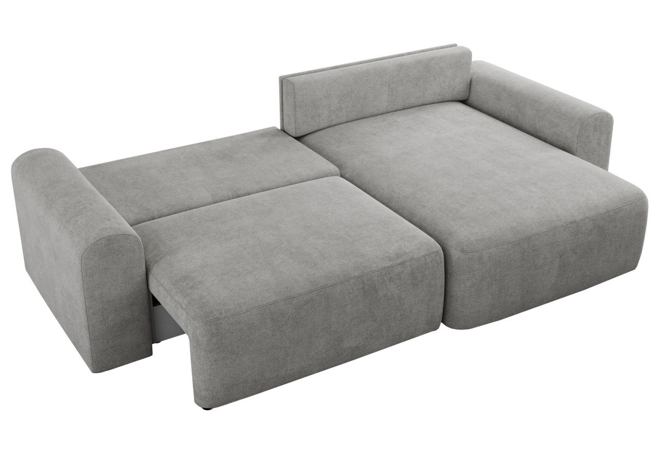 Narożnik NELSON L - uniwersalny - jasnoszary, struktura