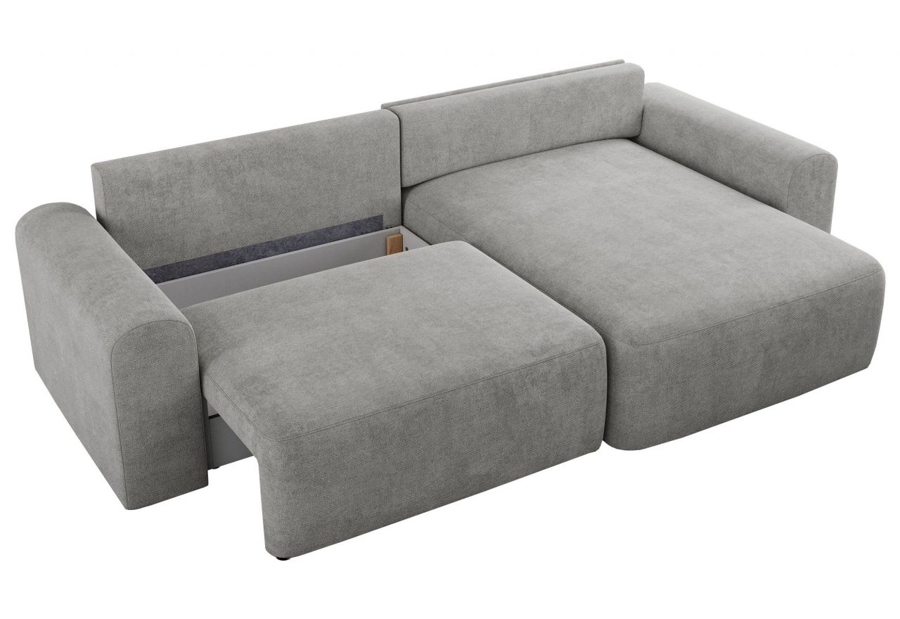 Narożnik NELSON L - uniwersalny - jasnoszary, struktura