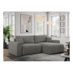 Narożnik NELSON L - uniwersalny - szary, struktura