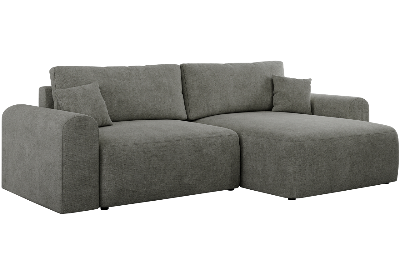 Narożnik NELSON L - uniwersalny - szary, struktura