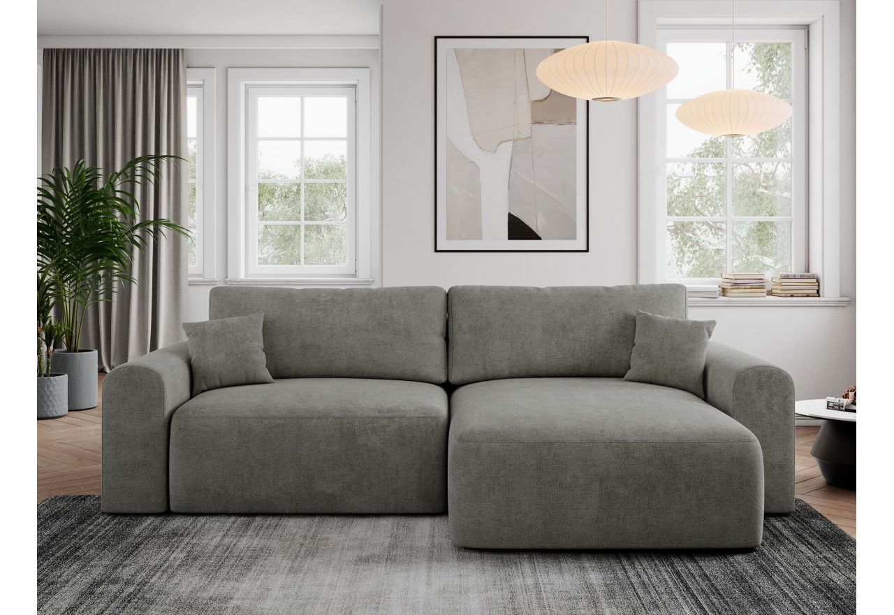 Narożnik NELSON L - uniwersalny - szary, struktura