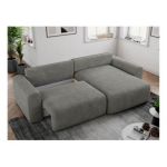 Narożnik NELSON L - uniwersalny - szary, struktura