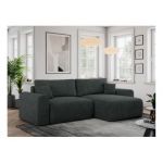 Narożnik NELSON L - uniwersalny - ciemnoszary, struktura