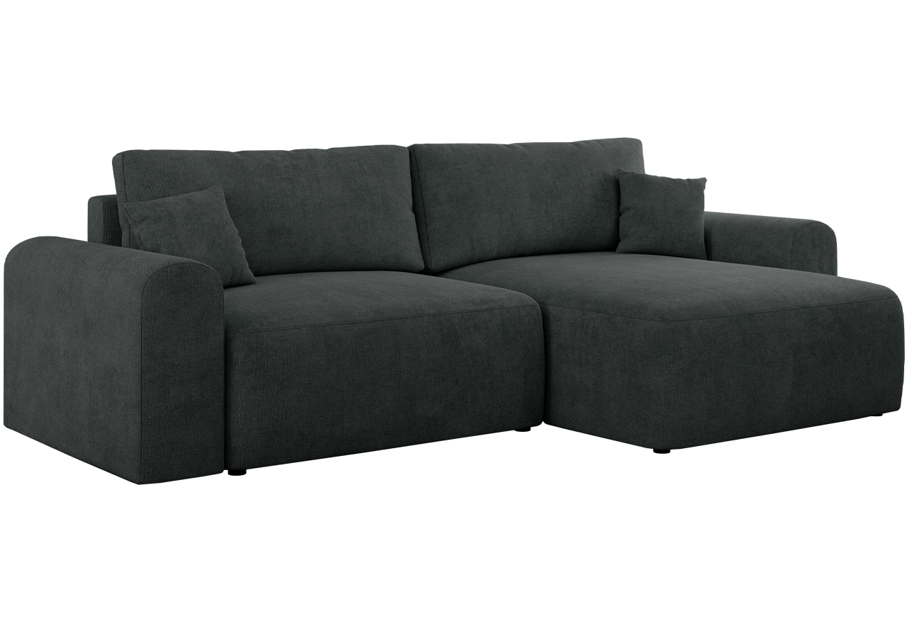 Narożnik NELSON L - uniwersalny - ciemnoszary, struktura