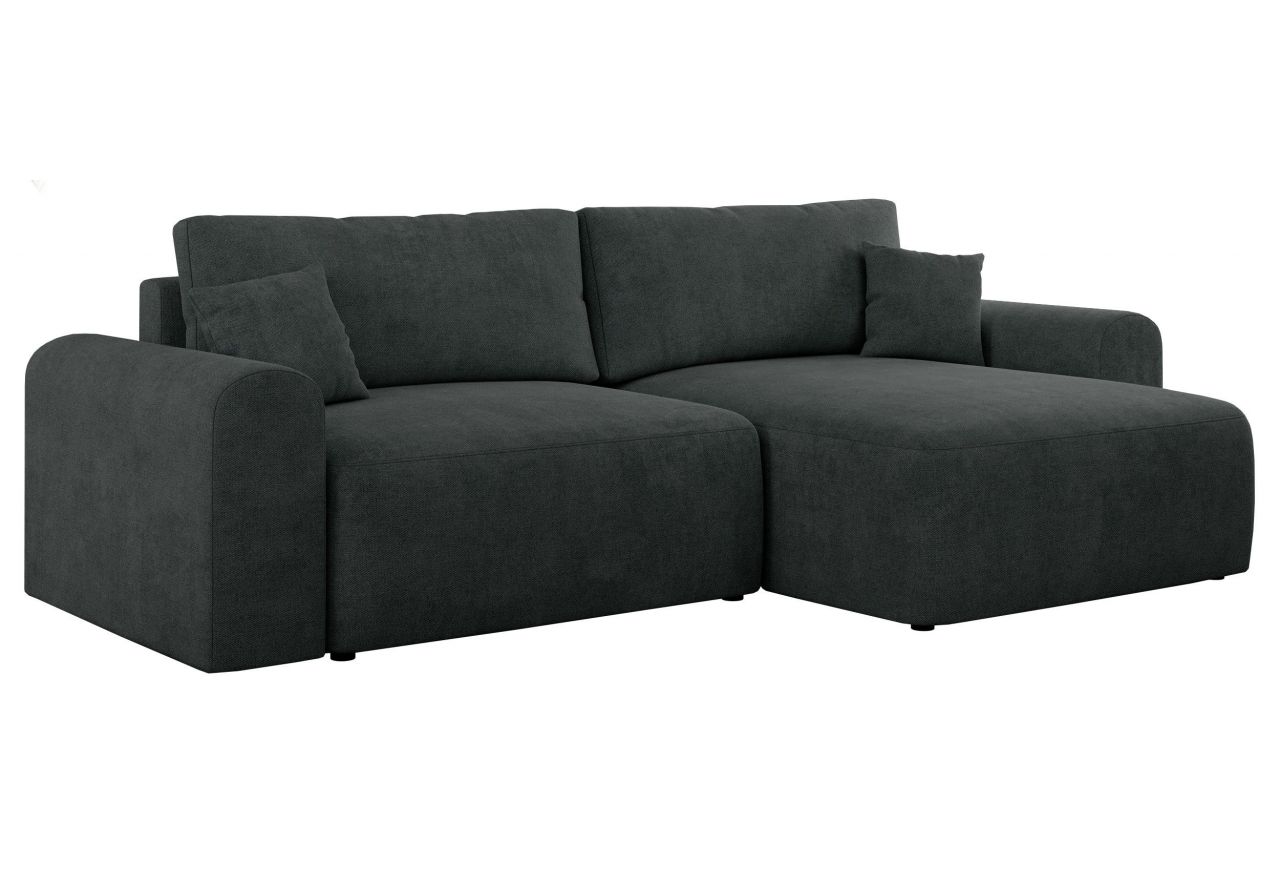 Narożnik NELSON L - uniwersalny - ciemnoszary, struktura