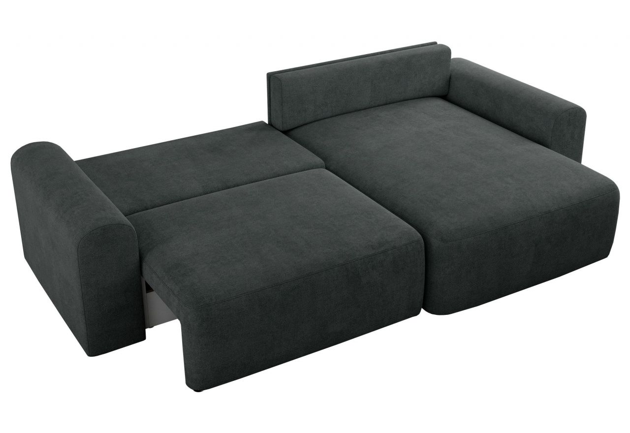 Narożnik NELSON L - uniwersalny - ciemnoszary, struktura