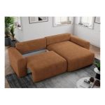 Narożnik NELSON L - uniwersalny - pomarańczowy, struktura