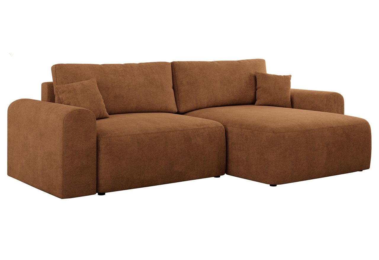 Narożnik NELSON L - uniwersalny - pomarańczowy, struktura