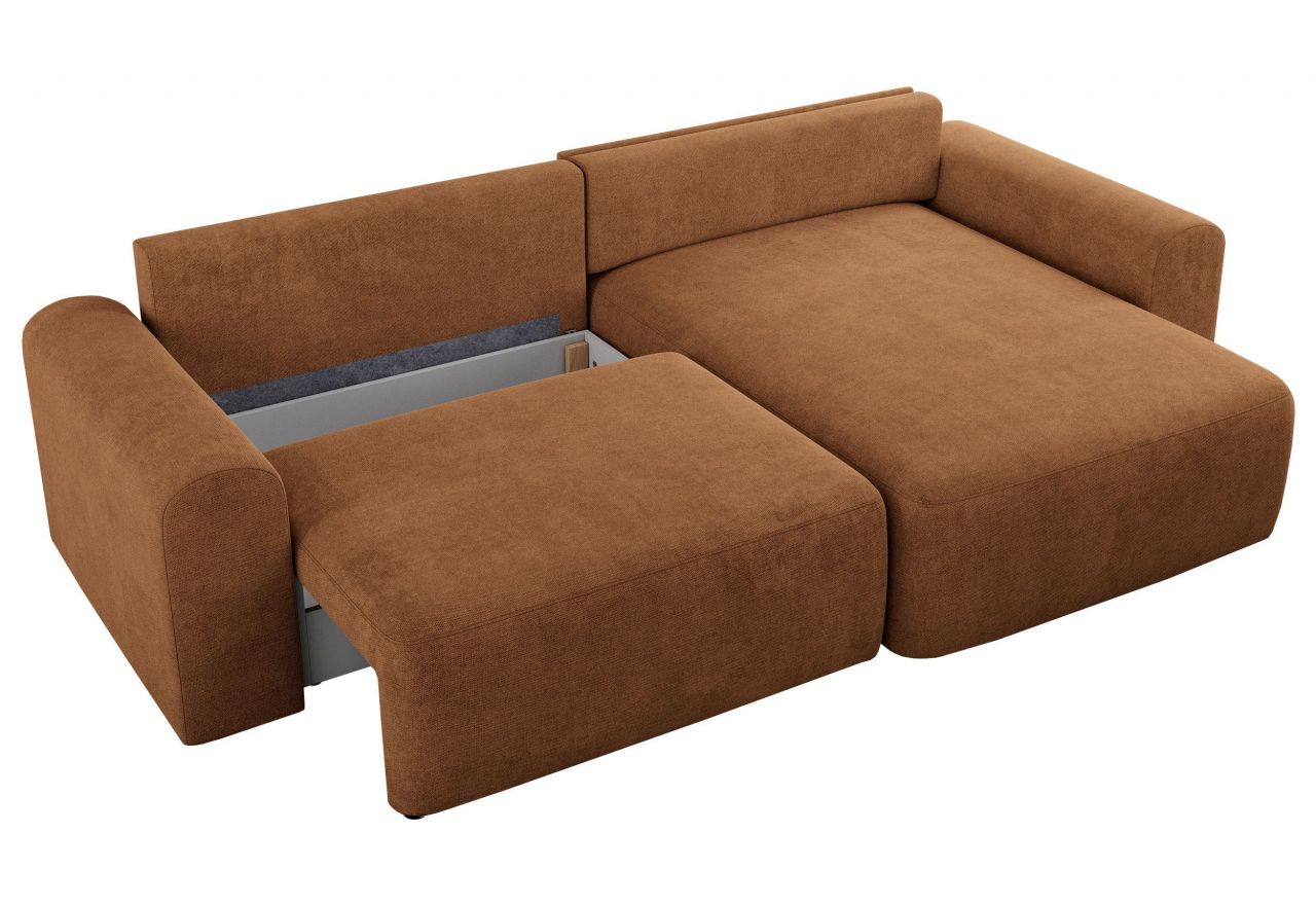 Narożnik NELSON L - uniwersalny - pomarańczowy, struktura