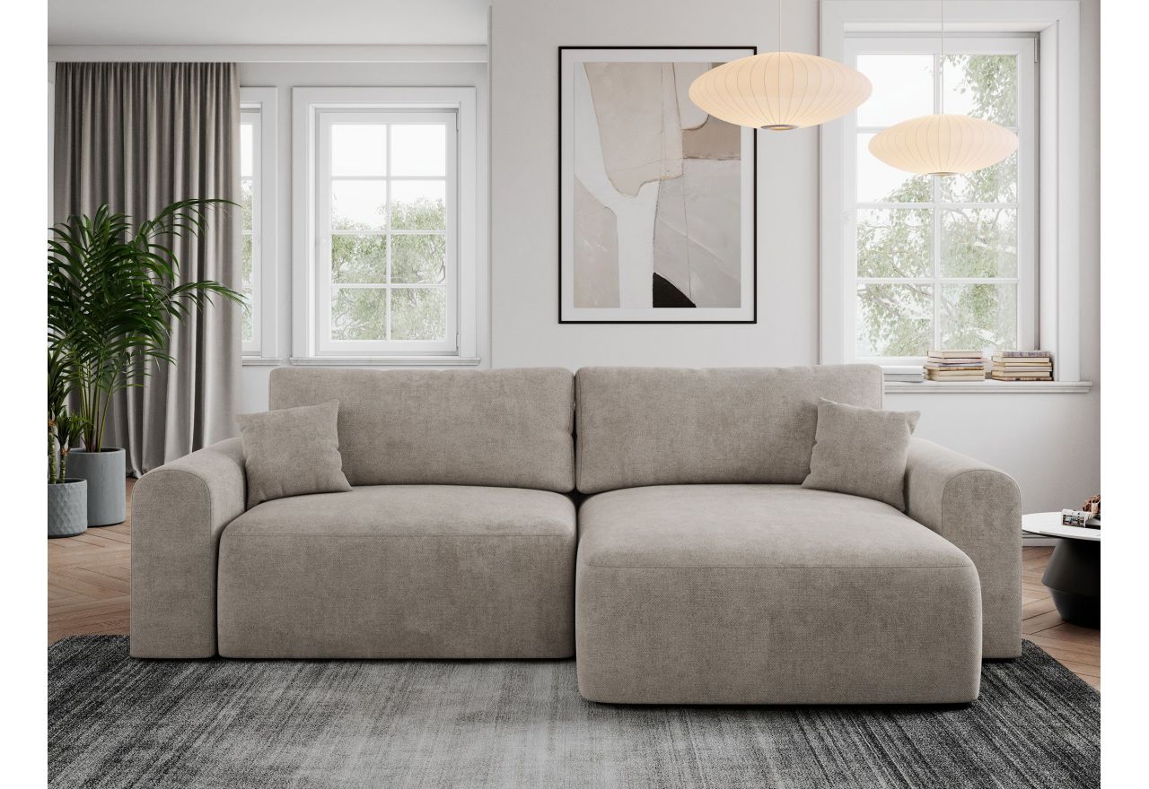 Narożnik NELSON L - uniwersalny - beżowy, struktura