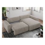 Narożnik NELSON L - uniwersalny - beżowy, struktura