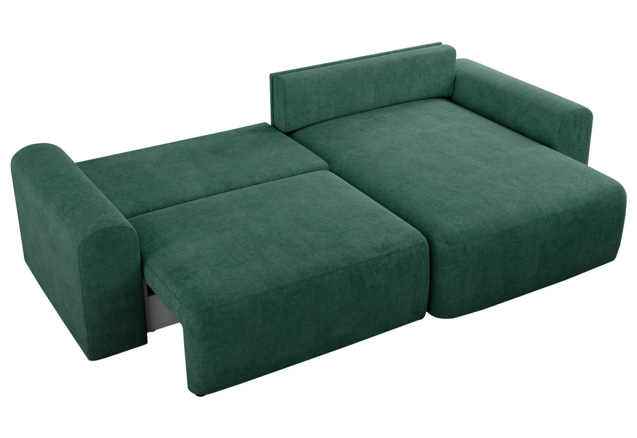 Narożnik NELSON L - uniwersalny - zielony, struktura