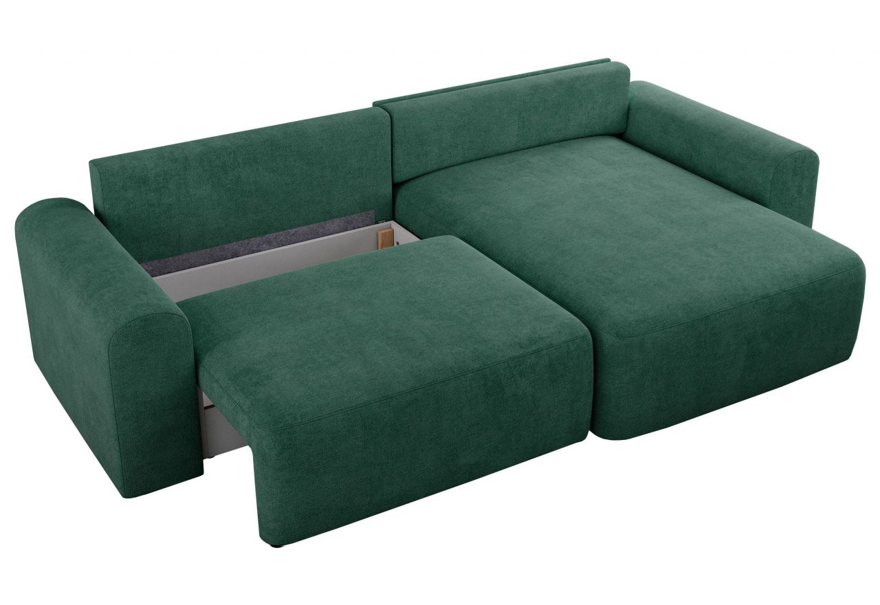 Narożnik NELSON L - uniwersalny - zielony, struktura