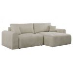 Narożnik NELSON L - uniwersalny - beżowy, welwet