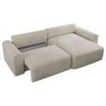 Narożnik NELSON L - uniwersalny - beżowy, welwet