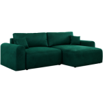 Narożnik NELSON L - uniwersalny - ciemnozielony, welwet