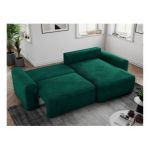 Narożnik NELSON L - uniwersalny - ciemnozielony, welwet