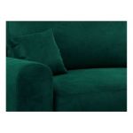 Narożnik NELSON L - uniwersalny - ciemnozielony, welwet