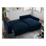 Narożnik NELSON L - uniwersalny - ciemnoniebieski, welwet