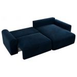 Narożnik NELSON L - uniwersalny - ciemnoniebieski, welwet