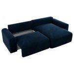 Narożnik NELSON L - uniwersalny - ciemnoniebieski, welwet