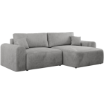 Narożnik NELSON L - uniwersalny - jasnoszary, welwet