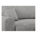 Narożnik NELSON L - uniwersalny - jasnoszary, welwet