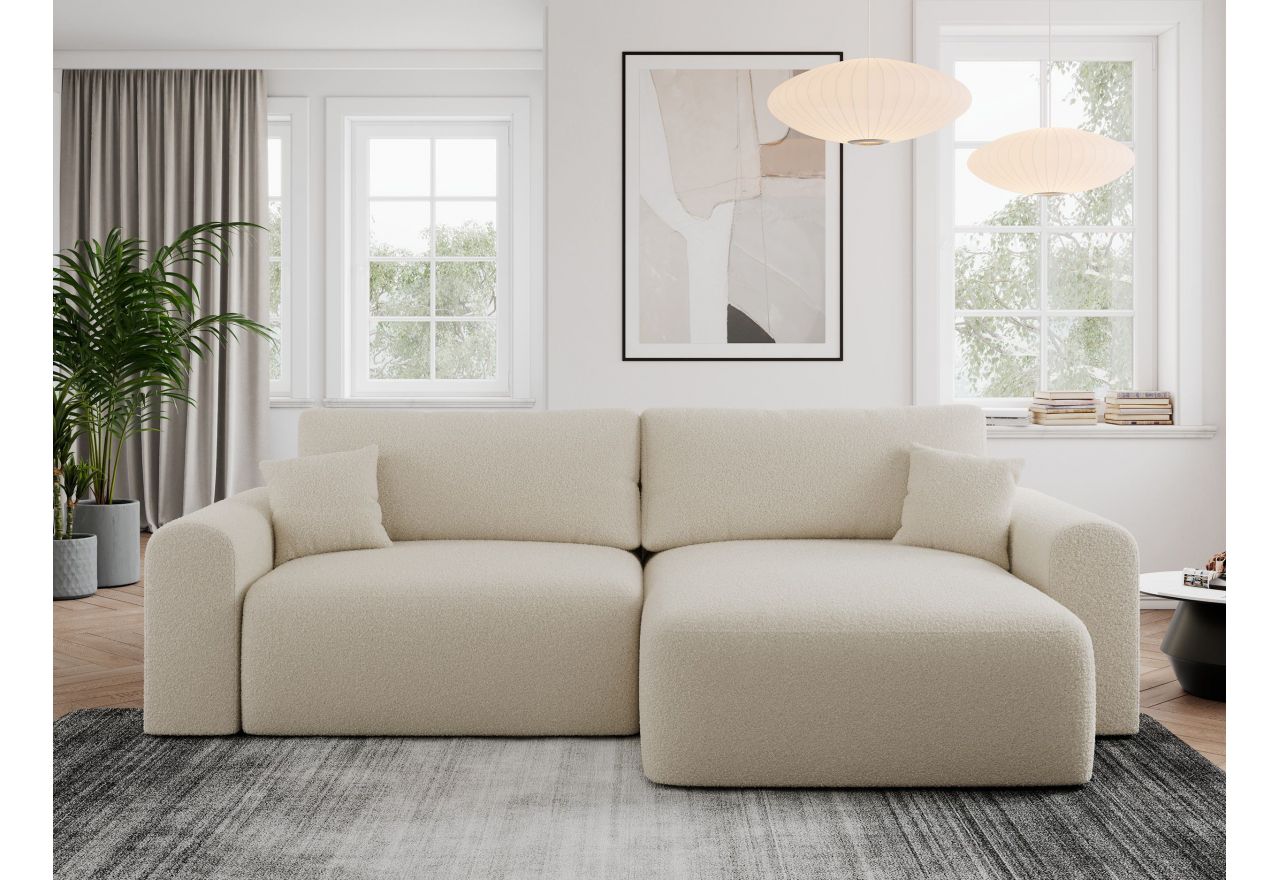 Narożnik NELSON L - uniwersalny - beżowy, boucle