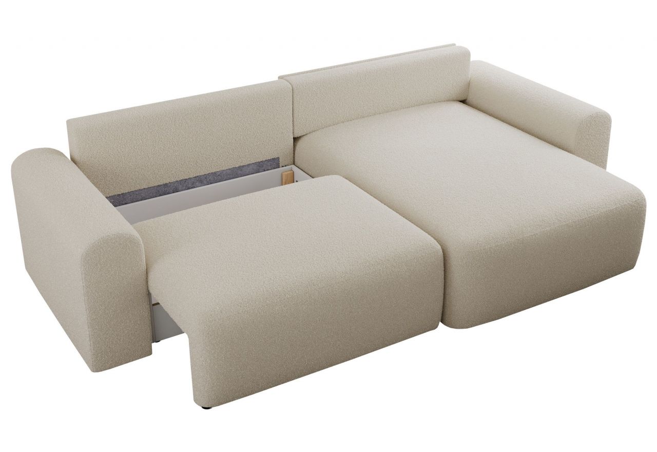 Narożnik NELSON L - uniwersalny - beżowy, boucle