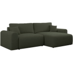 Narożnik NELSON L - uniwersalny - ciemnozielony, boucle