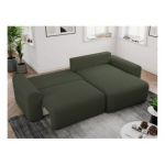 Narożnik NELSON L - uniwersalny - ciemnozielony, boucle