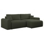 Narożnik NELSON L - uniwersalny - ciemnozielony, boucle