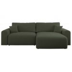 Narożnik NELSON L - uniwersalny - ciemnozielony, boucle