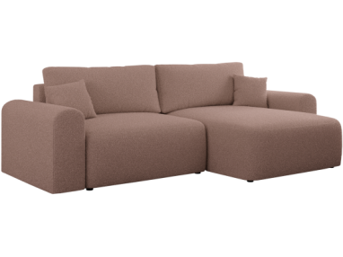 Narożnik NELSON L - uniwersalny - różowy, boucle