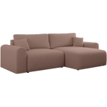 Narożnik NELSON L - uniwersalny - różowy, boucle