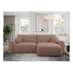 Narożnik NELSON L - uniwersalny - różowy, boucle