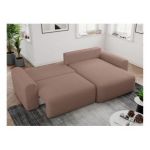 Narożnik NELSON L - uniwersalny - różowy, boucle