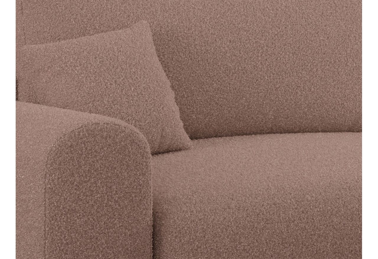 Narożnik NELSON L - uniwersalny - różowy, boucle