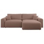 Narożnik NELSON L - uniwersalny - różowy, boucle