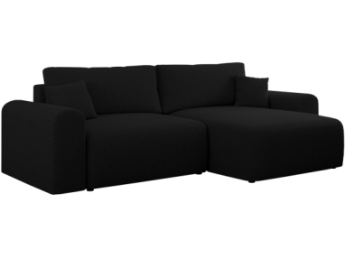 Narożnik NELSON L - uniwersalny - czarny, boucle