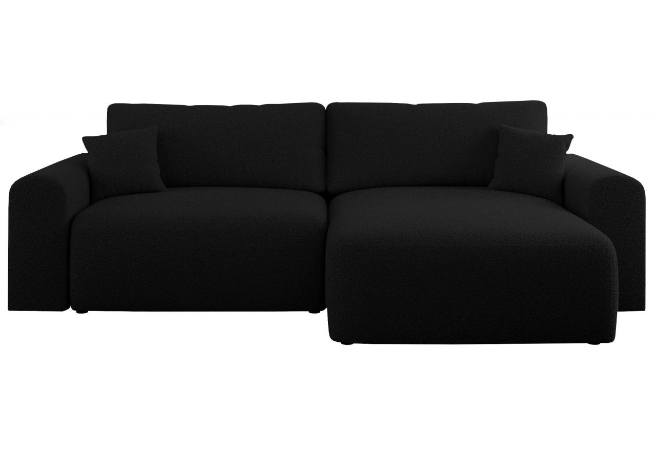 Narożnik NELSON L - uniwersalny - czarny, boucle