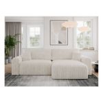 Narożnik NELSON L - uniwersalny - beżowy, sztruks