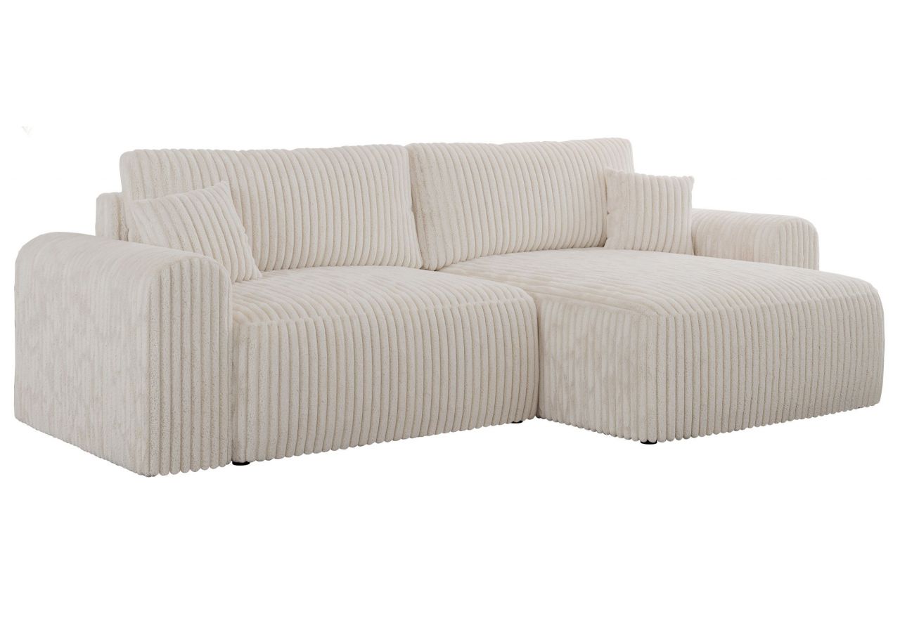 Narożnik NELSON L - uniwersalny - beżowy, sztruks